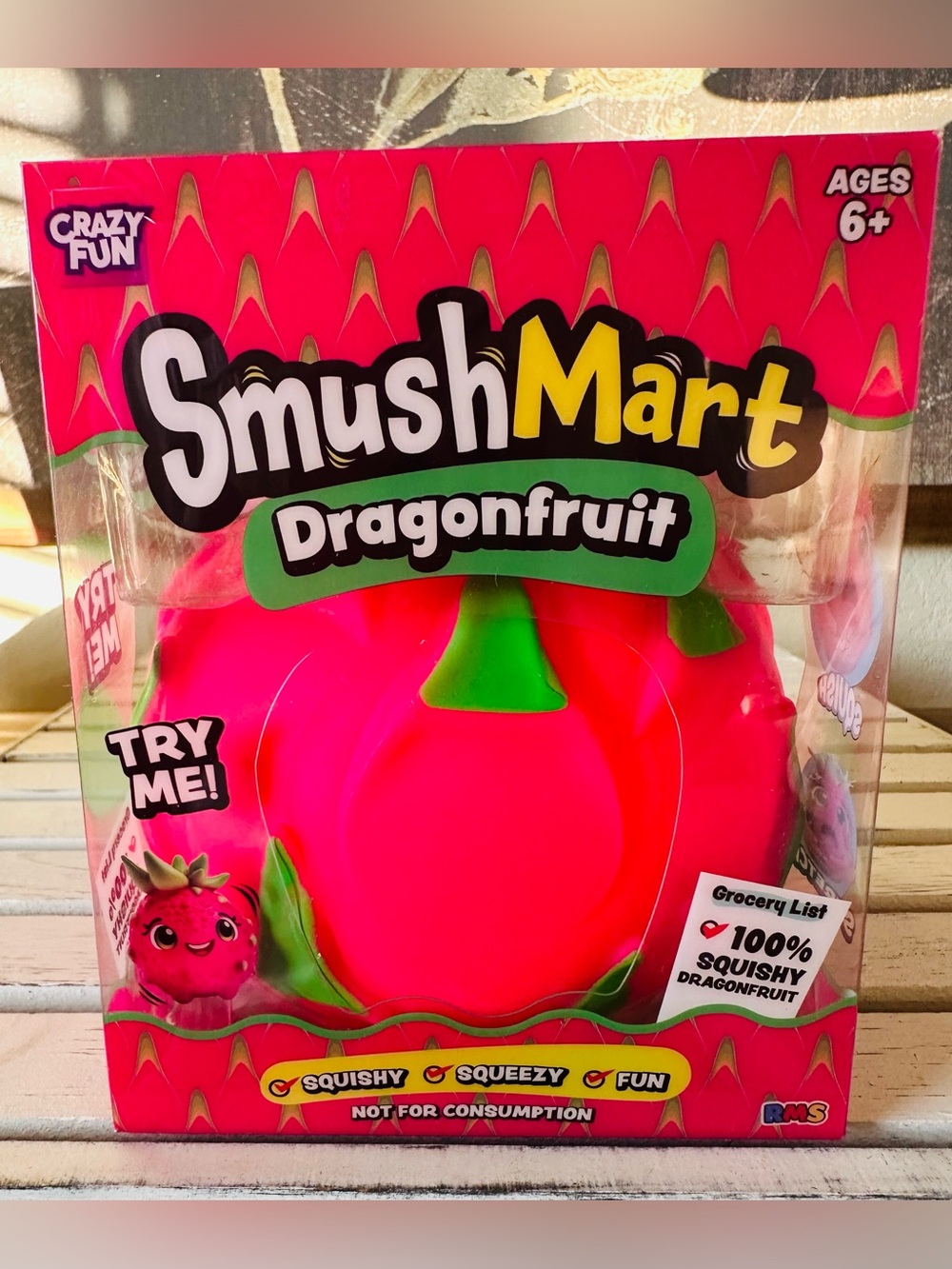 🩷🩷🩷 Viral Five Below Smushmart Dragonfruit Squishy 🩷🩷🩷